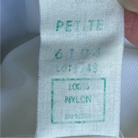 Vintage Long Ivory Slip Square Neckline Lace Detail Size Small - Picture 13 of 13